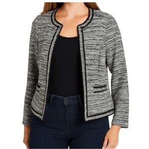 Talbots Tweed Open Blazer Jacket